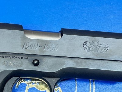 Colt 1911 Series 80 1990 U.S. Airborne 50th Anniversary Limited Edition 45 ACP - Image 8 of 9