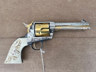 Colt Single Action Army .45 ACP – Custom Engraved with Ivory Steer Head Grips