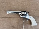 Colt Single Action Army .45 LC Factory Nickel with Ivory Grips (1989) - 1 of 5