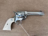 Colt Single Action Army .45 LC Factory Nickel with Ivory Grips (1989) - 5 of 5