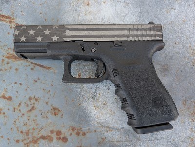 Glock 19 Gen 3 9mm 15+1 Elite Titanium American Flag UI1950203ETBF - Image 2 of 3