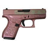 Glock G42 Custom Glock & Roses Medusa Pink Subcompact .380 ACP 3.25