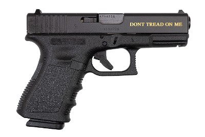 Glock 19 Gen3 9mm with Gadsen Flag and Don't Tread on Me Gold Engraving DAV-12411