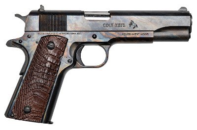 Colt 1911 Lineage 45 ACP Color Case Hardened Alligator Grips 1 of 300 CNCLINEAGE