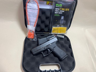 Glock 43X 9MM MEPROLITE BULLSEYE GREEN