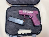 Glock 43X 9MM CUSTOM ENGRAVED BLACK CHERRY & PAISLEY - 2 of 3