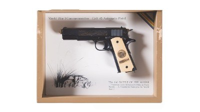 Colt 1911 2nd Battle of the Marne Commemorative – 1967 WWI Series, French Holly Grips, .45 ACP, C&R Eligible