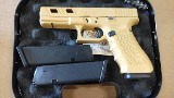 Used Police Trade Glock 22 Gen 4 40 S&W Gold w/ Window Slide Cuts - 2 of 2