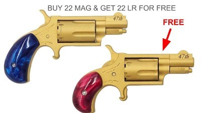 Buy 22 MAG & Get 22LR FREE | NAA North American Arms 22 LR & Mag Trump Gold 45th & 47th Matching Serial Number Set