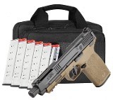 Smith & Wesson M&P5.7 FDE Two-Tone 5.7X28 Threaded Barrel Bundle 6- 22 Round Mags 14751