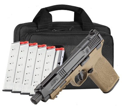 Smith & Wesson M&P5.7 FDE Two-Tone 5.7X28 Threaded Barrel Bundle 6- 22 Round Mags 14751