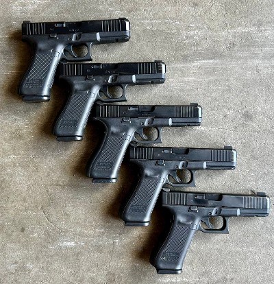 (1) Police Trade Glock 17 Gen 5 9mm Ameriglo Night Sights 17 Round Capacity