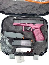 Glock 19 Gen5 9x19 – Apollo Custom Raspberry Cerakote, 3×15-rd Mags, Case
