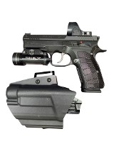 CZ Shadow 2 Compact Optics-Ready — Trijicon SRO, Streamlight TLR-1 HL, Light-Bearing Holster (Bundle) - 1 of 8