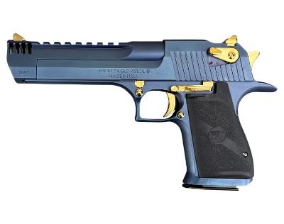Factory Blem Magnum Research Desert Eagle Mark XIX 50 AE Carbo Blue & Gold DE50CBG