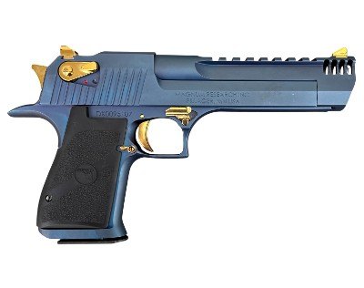 Factory Blem Magnum Research Desert Eagle Mark XIX 50 AE Carbo Blue & Gold DE50CBG-1