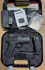 Used/Like New Unfired Glock 43X 9mm MOS8 W/ Aimpoint COA- 1 Shield Arms 15 round/2 10 round Glock mags - 2 of 2
