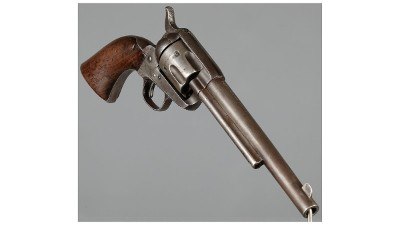 Antique Colt Frontier Six Shooter Single Action Army Revolver – 1882 Acid-Etched Panel