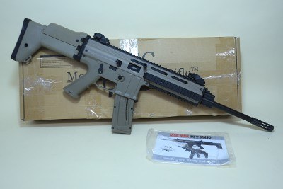 ISSC MK22 .22LR Semi-Auto scar Rifle – Flat Dark Earth, Folding Stock, Tactical Rail System