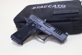 Staccato P4 2011 – 9mm, DLC Finish, Bull Barrel, Trijicon Night Sights – Package Kit w/ 3 Mags