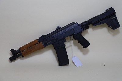 Zastava PAP M85NP – 5.56 NATO AK Pistol, Wood Handguards, SB Tactical Brace, Magpul Magazine