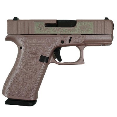 Glock 43X 9mm Glock & Roses Pink Full Engraved UX4350201FRGR