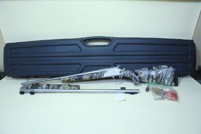 Knight KP1 Break-Action Combo 30-06 & 50 Cal Blackpower – Stainless/Camo with Two Barrels & Hard Case