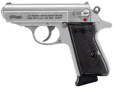 Walther PPK/S 32 ACP Stainless Steel 8 Round Capacity 4796022