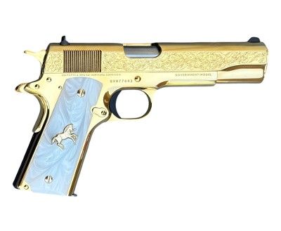 Colt 1911 El Ranchero 38 Super 24K Gold Engraved #160 of 300 CNCELRANCH