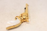Colt Single Action Army .45 Colt – Jeff Flannery Engraved, Gold Finish, Mother-of-Pearl Grips - 5 of 9