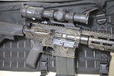 HK MR762A1 7.62x51 NATO — Topographic Pattern Finish w/ SIG SAUER Optic + Tan Rail Light - 1 of 7