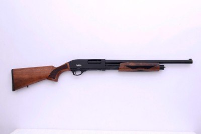 Omega P12M Black Chrome Walnut Pump Shotgun
