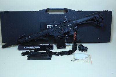 Omega Arms AR-12 – 12 Gauge Semi-Auto Tactical Shotgun, Optic, Case, Sling & Extras