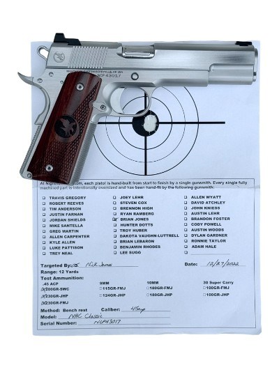 Nighthawk Custom NHC Classic 45 ACP Stainless Steel 5