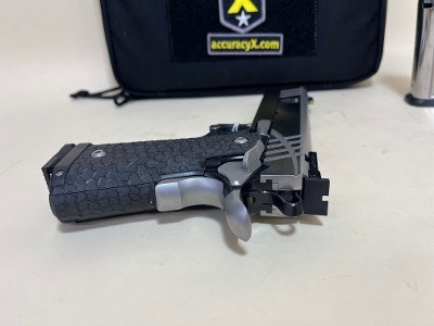 Accuracy X Custom 2011 9mm Competition Pistol – Stainless Slide, Match Trigger, 4 Magazines - Image 4 of 9