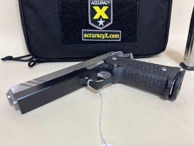 Accuracy X Custom 2011 9mm Competition Pistol – Stainless Slide, Match Trigger, 4 Magazines - Image 3 of 9