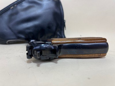 Browning Hi-Power 9mm Pistol – Made in Belgium, Blued Finish, Wood Grips - Image 7 of 9