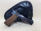 Browning Hi-Power 9mm Pistol – Made in Belgium, Blued Finish, Wood Grips - Image 1 of 9