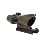 Trijicon ACOG 4x32 Scope with TA51 Mount, CK ODG, Dual Illuminated Green Horseshoe/Dot .223 BAC Reti 100366 100366 - Image 1 of 3