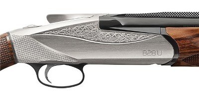 Benelli 828U Over/Under 12 Ga Nickel Engraved 28