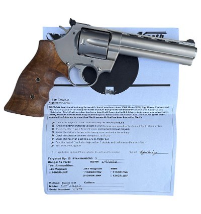 Nighthawk Custom Korth Classic Mongoose 357 Mag Silver DLC 5.25
