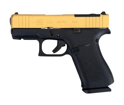 Glock 43X 9mm MOS Optics Ready Gold Slide 10 Round Capacity ACG-57005PFRMOS - Image 2 of 2