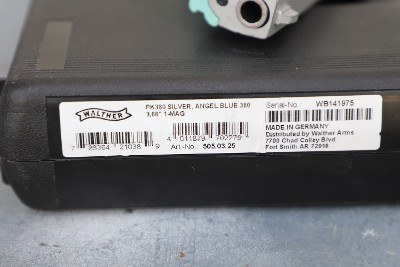 Walther Arms Silver Angel Blue / Nickel PK380 380 ACP USED 5050325 - Image 8 of 8