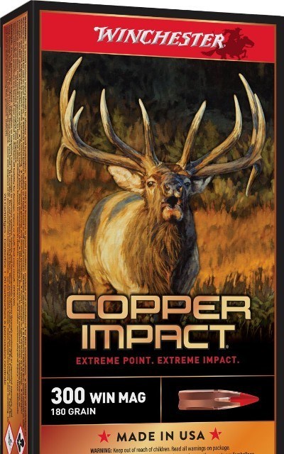 Winchester Copper Impact Lead Free 300 Win Mag Ammo 180 grain Extreme Point Tipped Box of 20 Rounds X300CLF2 - Image 1 of 1