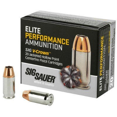 Sig Sauer Elite Performance 380 Auto / ACP Ammo 90 grain V-Crown JHP Case of 200 Rounds E380A1-20 - Image 1 of 1