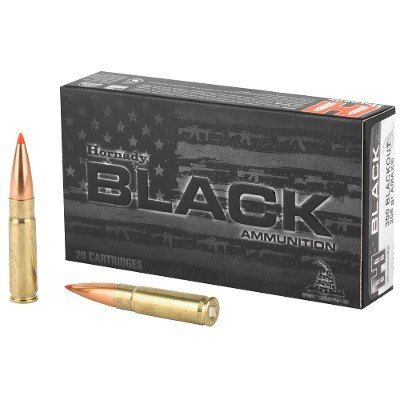Hornady Black Subsonic 300 Blackout Ammo 208 grain A-MAX Tipped Case of 200 Rounds 80891 - Image 1 of 1