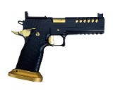 Masterpiece Arms DS9 Hybrid 9mm Black & Gold 2011 Optics Ready DS9HYB-BLK-G-1 - 1 of 2