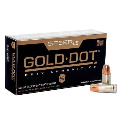 Speer Gold Dot Hollow Point 9mm +P Ammo 124 grain GDHP Case of 1000 Rounds 53617 - Image 1 of 1