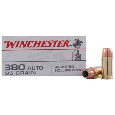 Winchester USA 380 Auto / ACP Ammo 95 grain JHP Case of 500 Rounds USA380JHP - Image 1 of 1