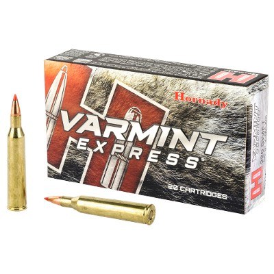 Hornady Varmint Express 220 Swift Ammo 55 grain V-MAX Tipped Case of 200 Rounds 8324 - Image 1 of 1
